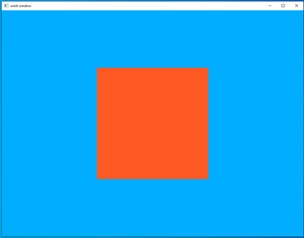 image showing a square colored orange through per-vertex color vectors
