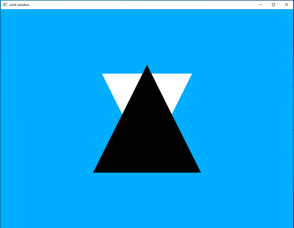 two triangles showing correct depth ordering